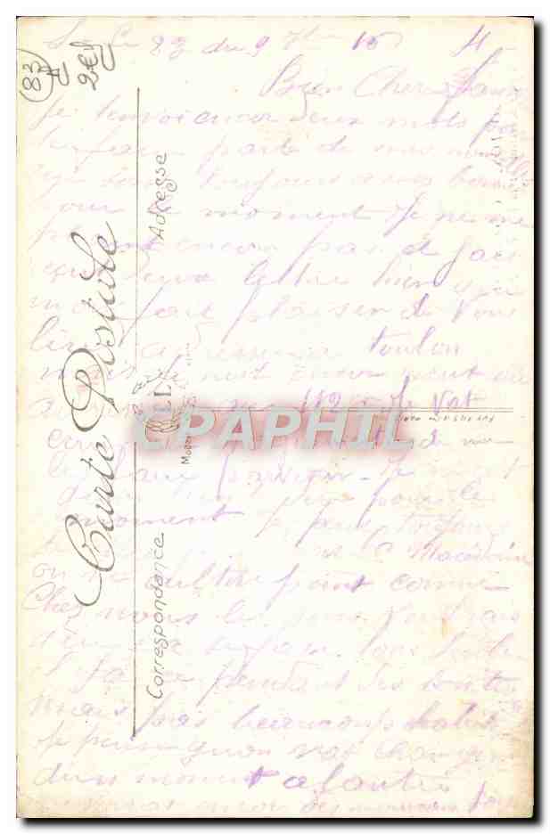 CPA Toulon Carre Du Port Le Genie Maritime Et La Darse — Verso