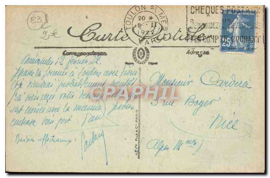 Toulon — Cariatides de Pugel — LL. — Verso