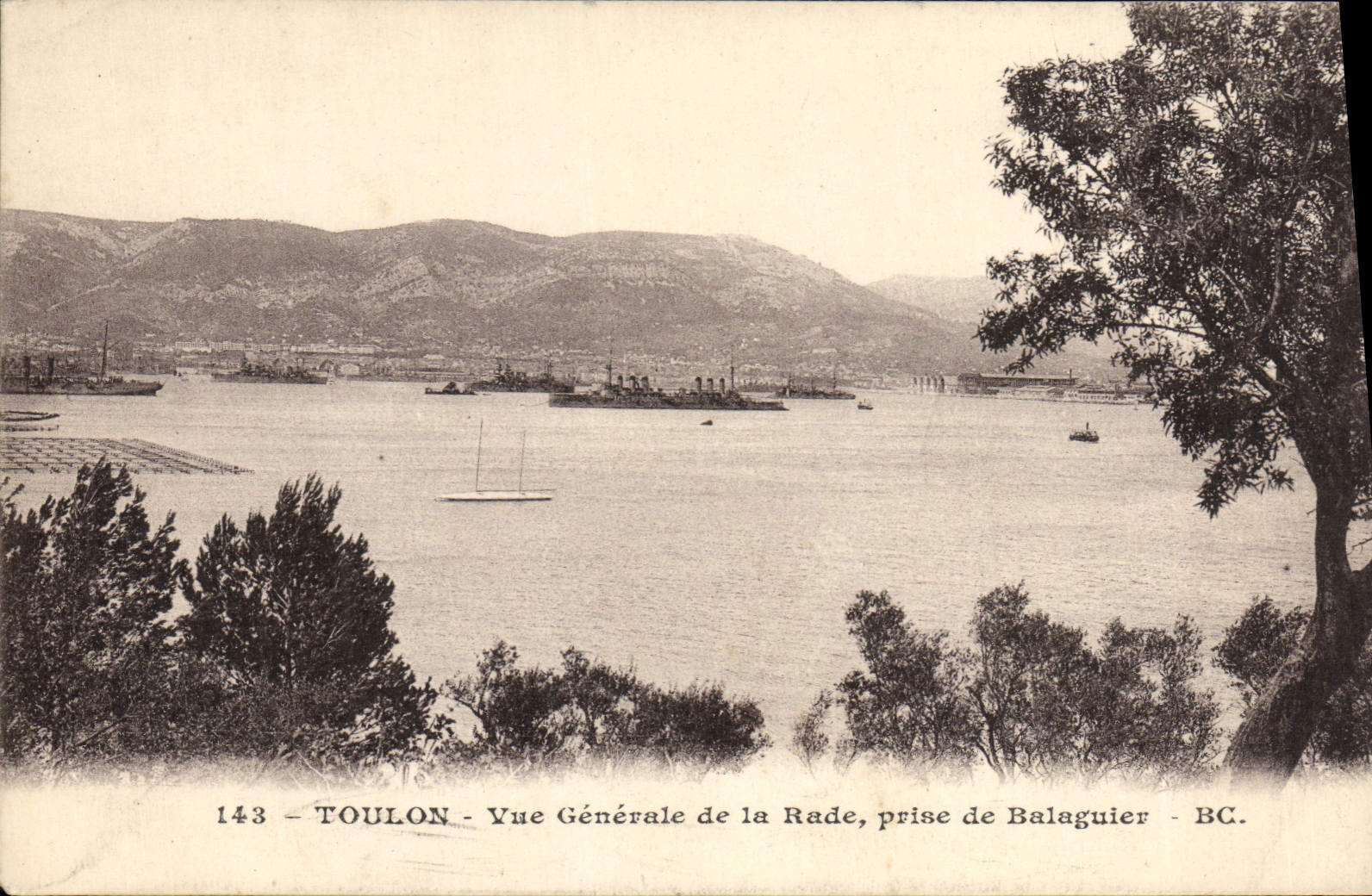 CPA Toulon Vue Generale De La Rade Prise De Balaguier