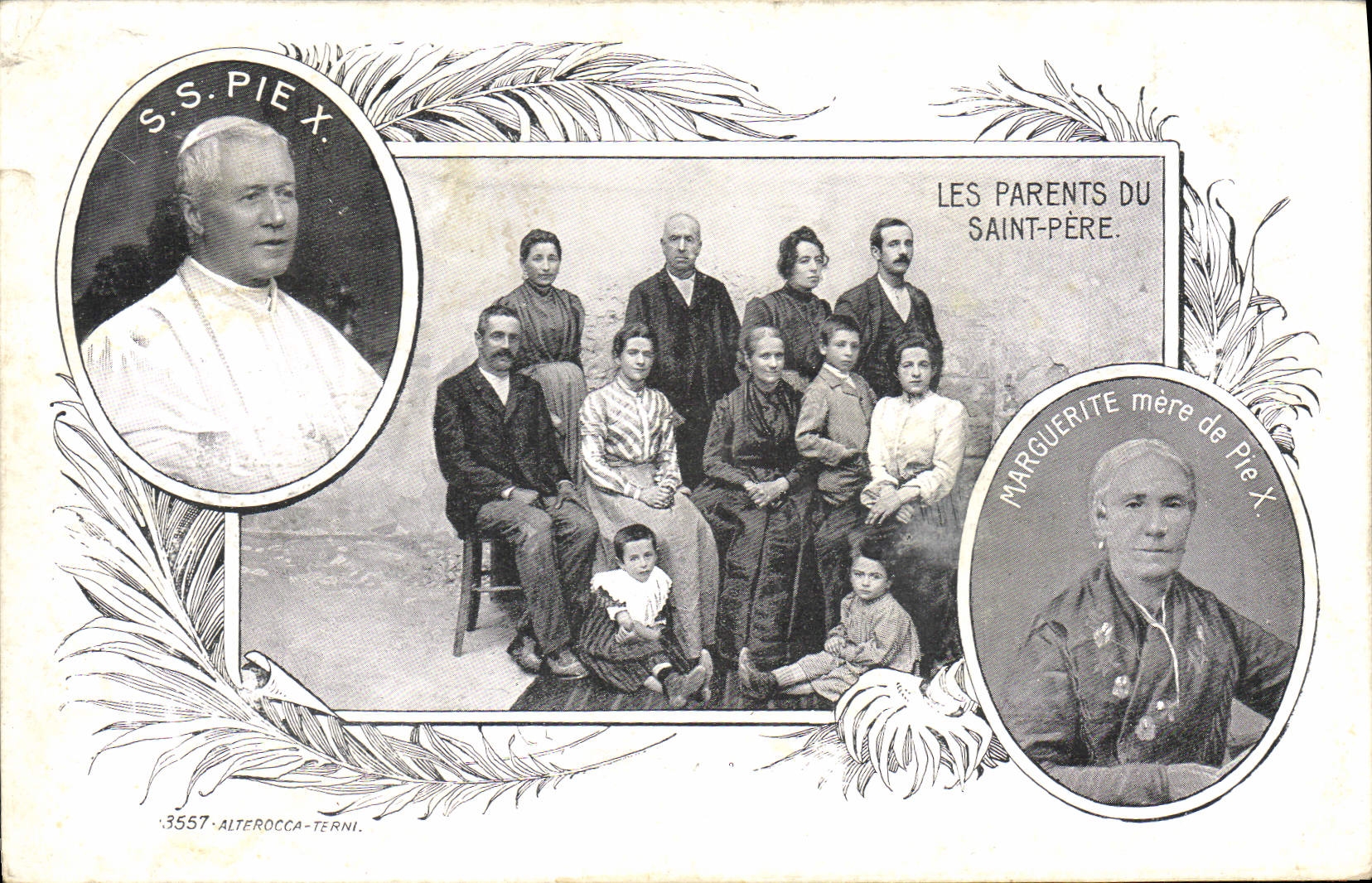CPA Pape SS Pie X Les parents du Saint Pere 