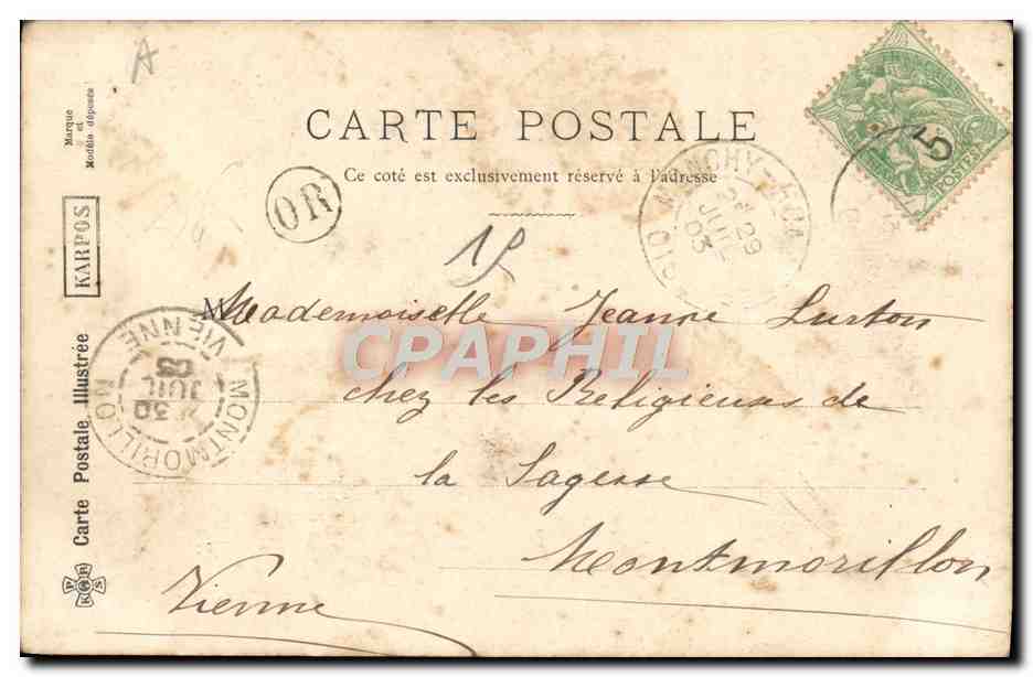 CPA Pape Leon XIII dans son cabinet de travail  — Rückseite