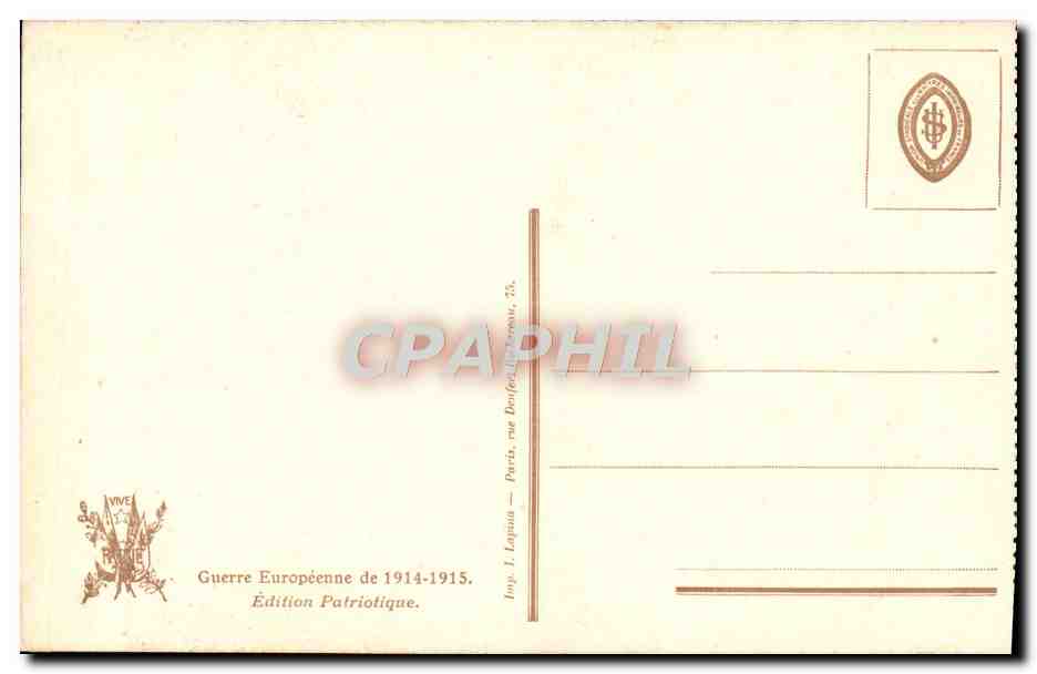 CPA Croix Rouge Association des Dames Francaises Rue Gaillon Paris Louvain  — Rückseite