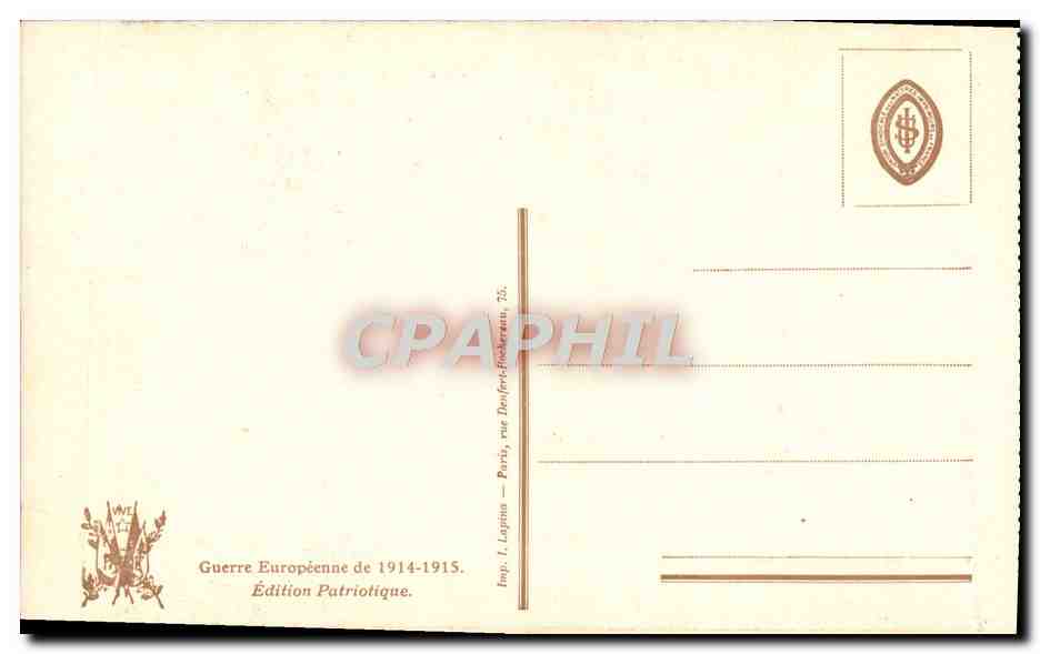 CPA Croix Rouge Association des Dames Francaises Rue Gaillon Paris Malines — Rückseite