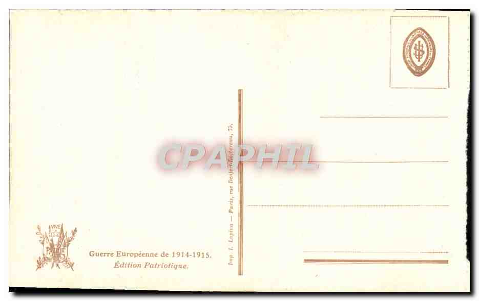 CPA Croix Rouge Association des Dames Francaises Rue Gaillon Paris Reims — Rückseite