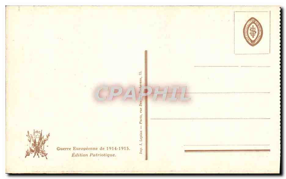 CPA Croix Rouge Association des Dames Francaises Rue Gaillon Paris Dixmude — Rückseite