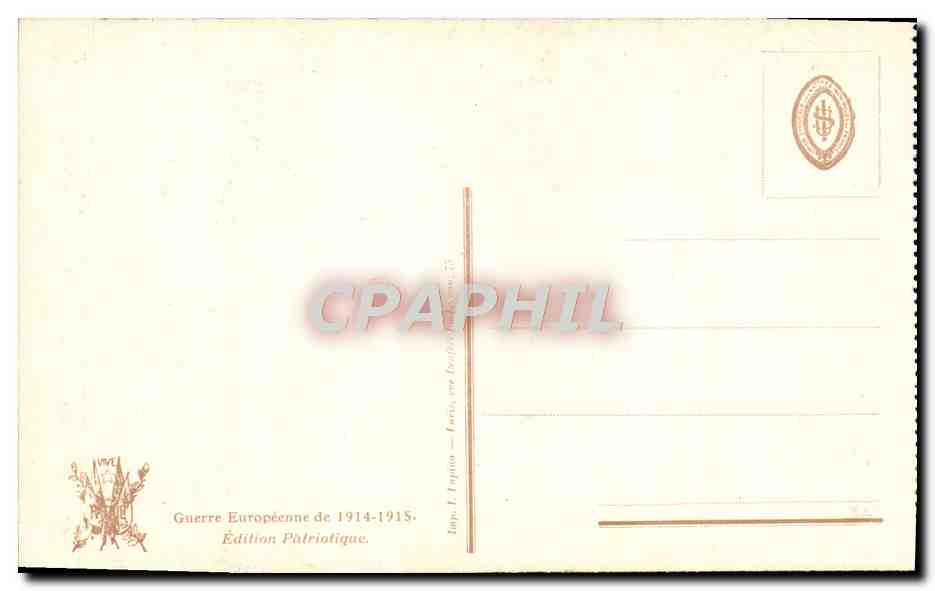 CPA Croix Rouge Association des Dames Francaises Rue Gaillon Paris Nieuport — Rückseite