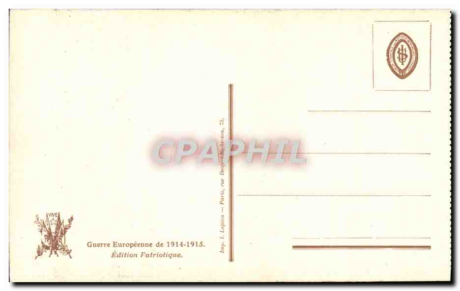 CPA Croix Rouge Association des Dames Francaises Rue Gaillon Paris Ypres — Rückseite
