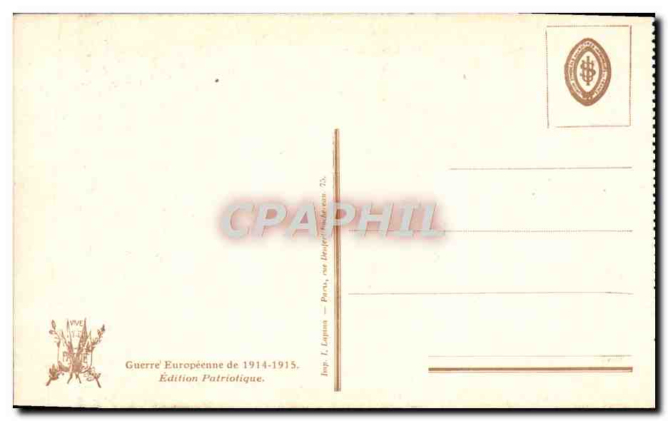 CPA Croix Rouge Association des Dames Francaises Rue Gaillon Paris Termonde — Rückseite