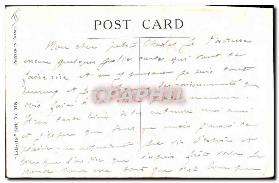 CPA Croix Rouge Enfant Infirmiere  — Rückseite