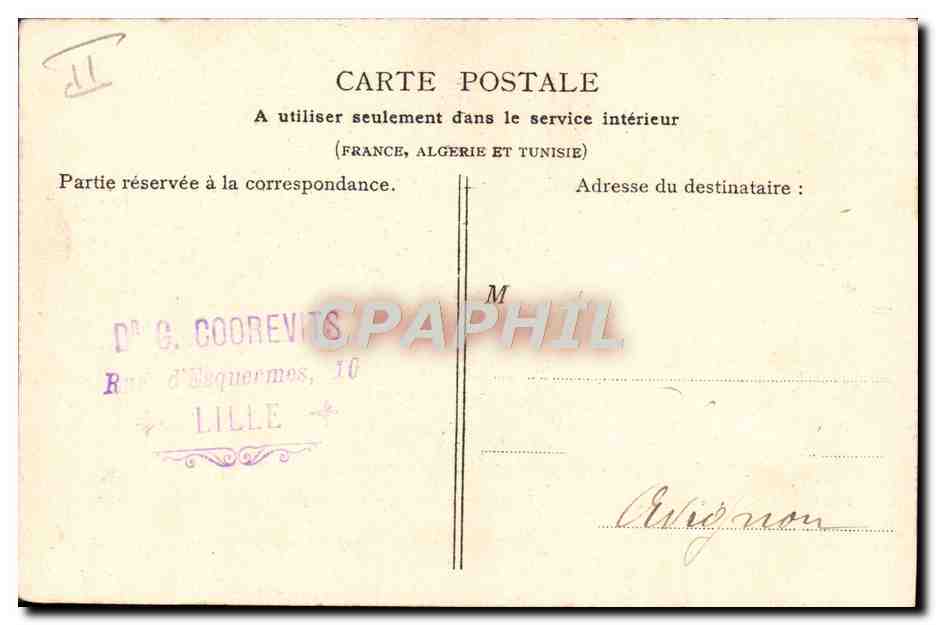 CPA Faculte de medecine et de pharmacie Lille — Rückseite