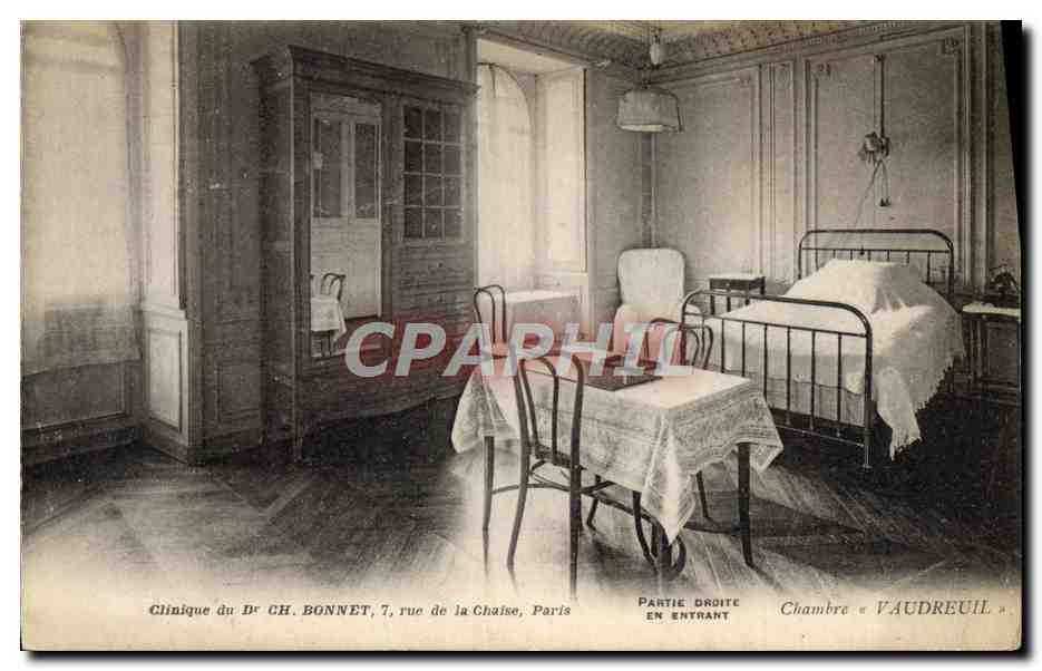 CPA Clinique du Dr Ch Bonnet Rue de la Chaise Paris Chambre Vaudreuil