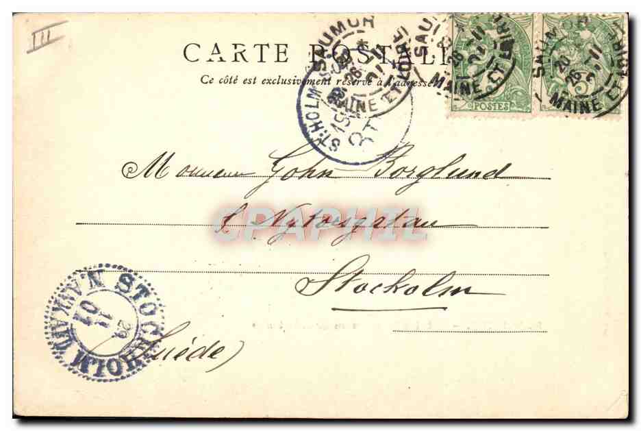 Saumur — MM. les Ecuyers en grande tenue — Fr. Voelcker, photo. Saumur, déposé, obtenu avec appareil Gnerz-Anschutz — Verso