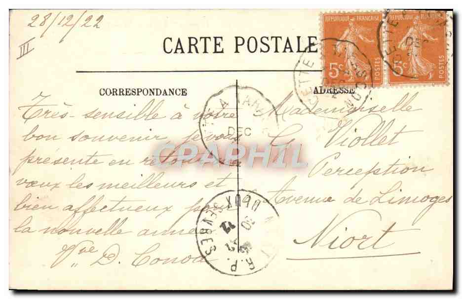 Paquebot "SAVOIE" — Un Coup de tangage — LL 16 — Reverso