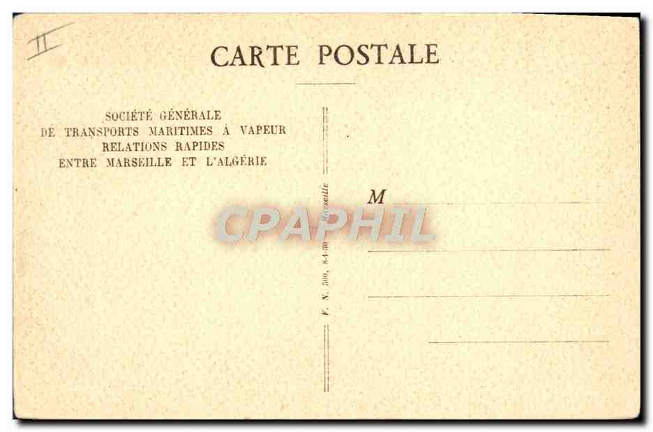 CPA Bateau Paquebot Sidi Bel Abbes SGTM — Verso