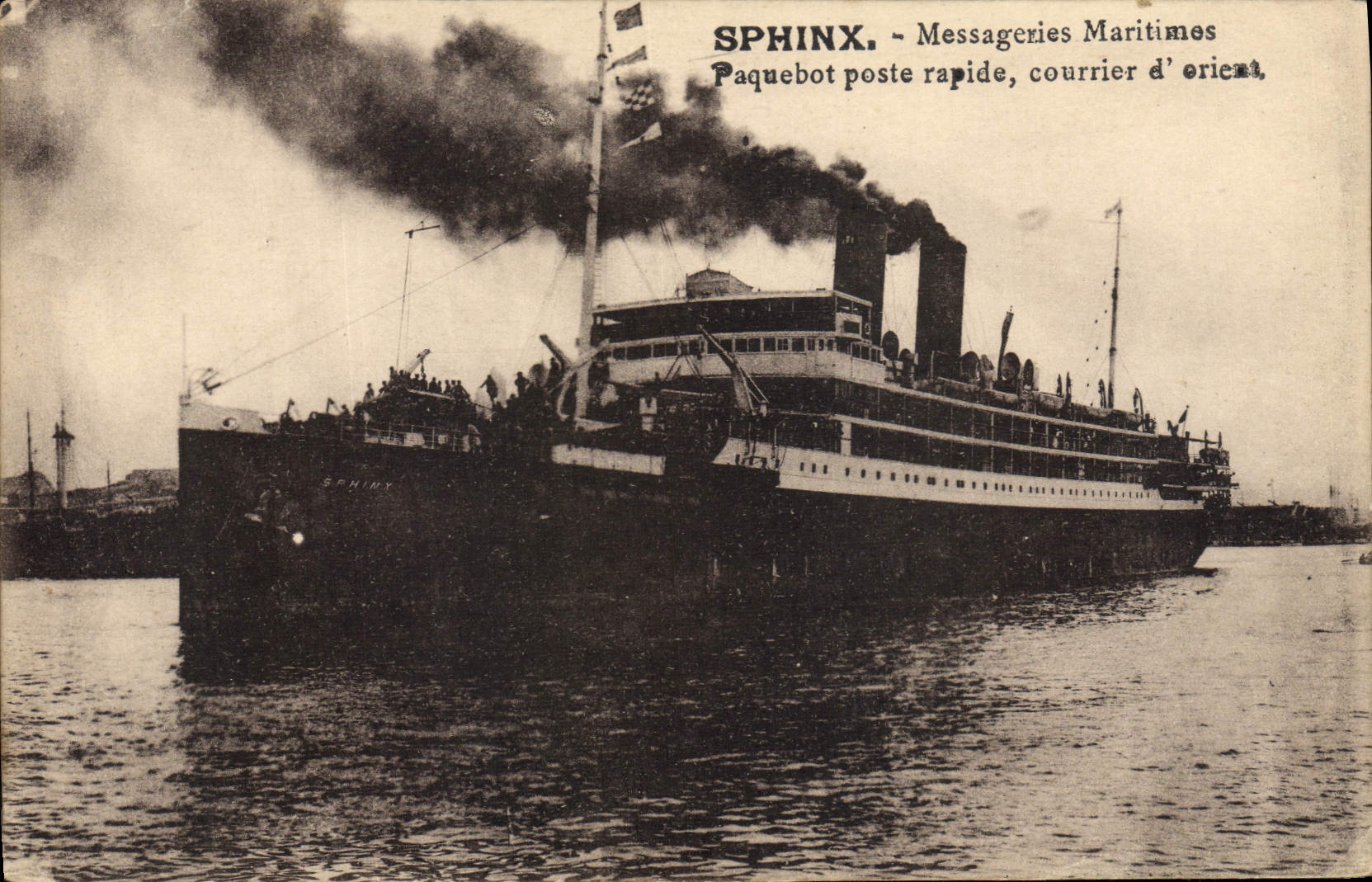 Sphinx — Paquebot poste rapide, courrier d'Orient — Messageries Maritimes