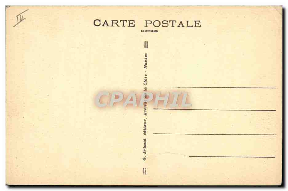 Vapeur d'Excursions "SAINT-PHILIBERT" — naufrage le 14 juin 1954 — G. Arnaud, Nantes — Verso