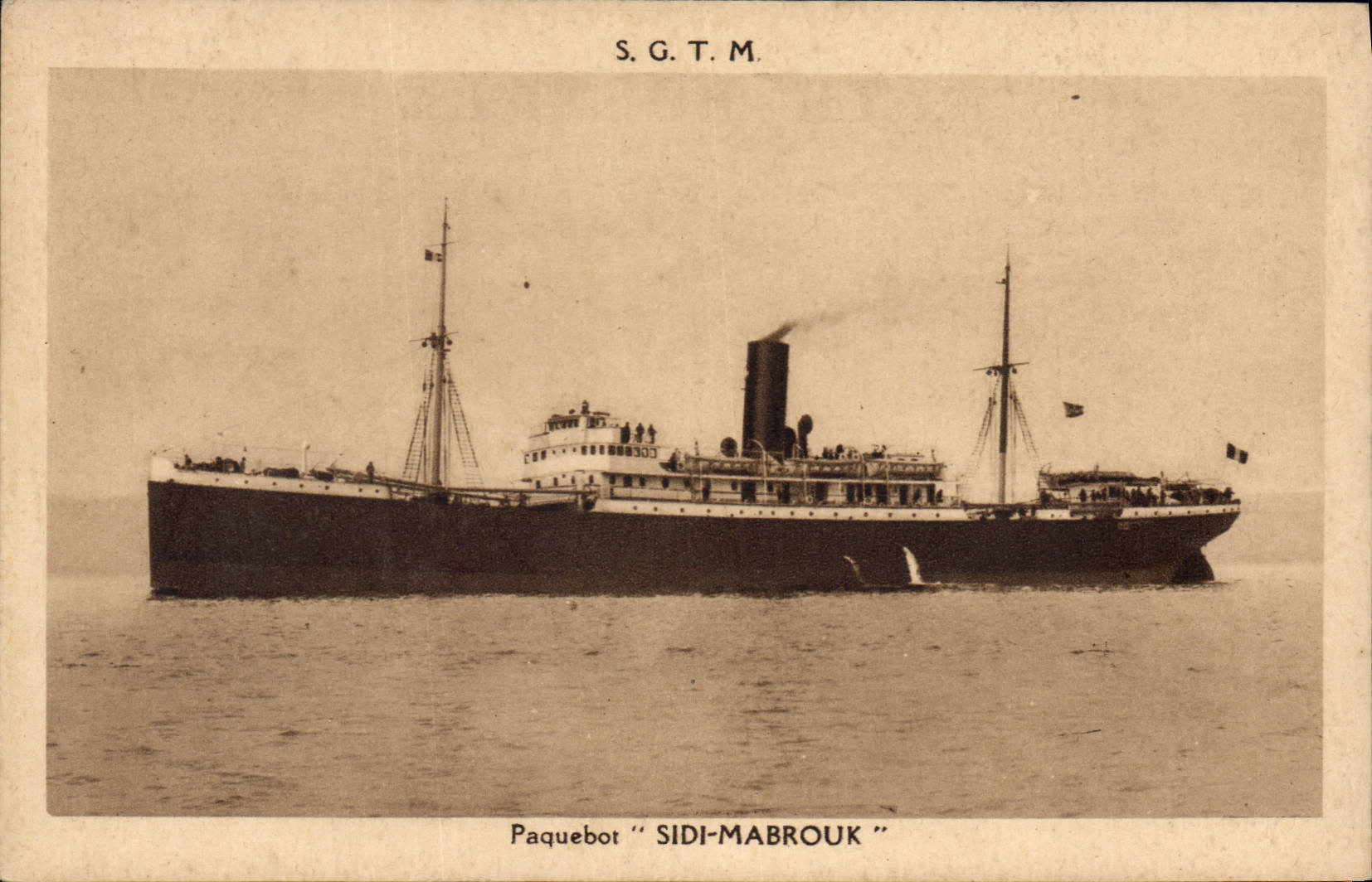Paquebot "SIDI-MABROUK" — S.G.T.M. — éditeur M. Audry, Marseille