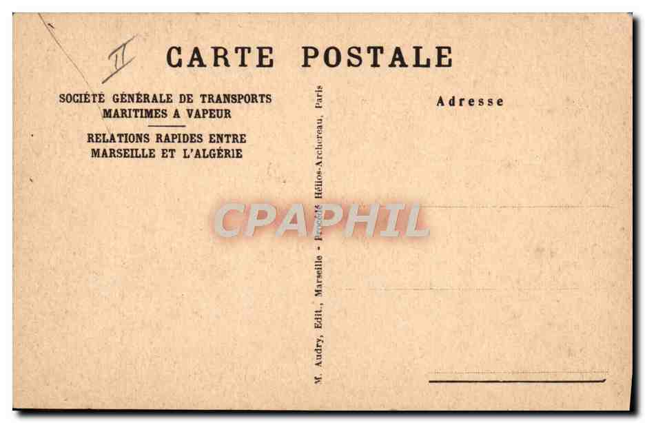 Paquebot "Sidi-Mabrouk" — S.G.T.M. — Société Générale des Transports Maritimes à Vapeur, Marseille — Reverso