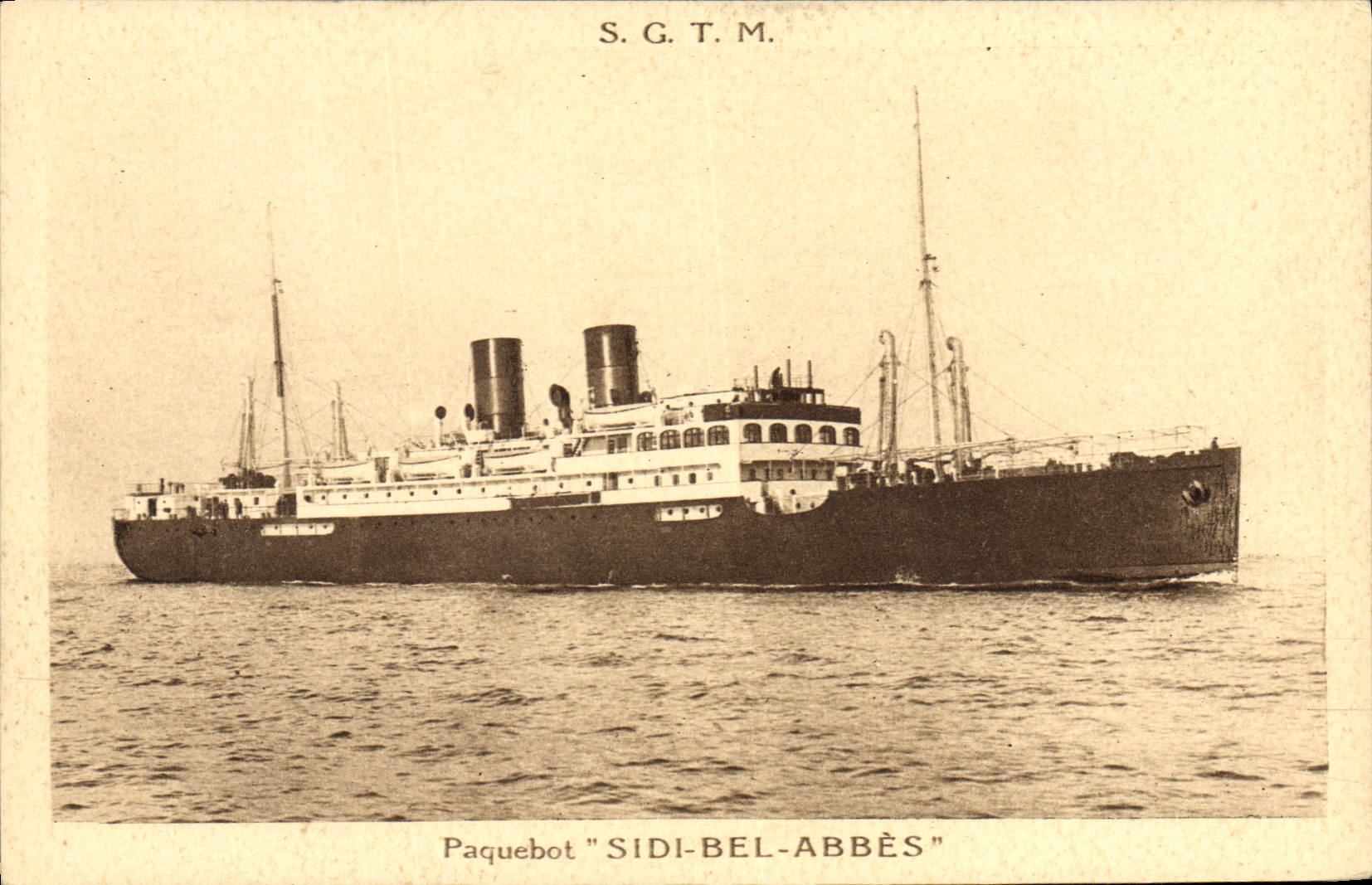 CPA Bateau Paquebot Sidi Bel Abbes SGTM
