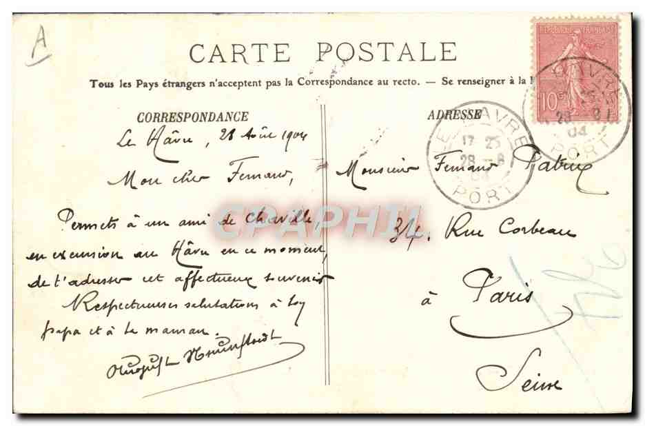 CPA Bateau Paquebot Le Havre Le Transatlantique La Savoie  — Verso