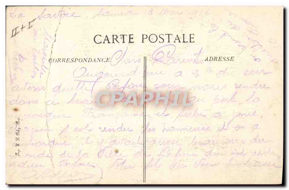 CPA Bateau Paquebot Le Havre Le Transatlantique La Savoie  — Verso