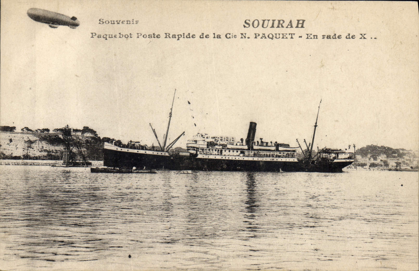 Paquebot Souirah — Cie N. Paquet — En rade de X..