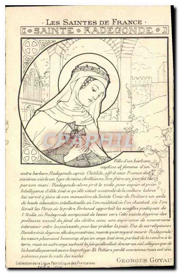 CPA Prenom Les saintes de France Sainte Radegonde