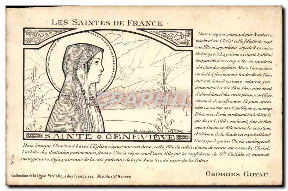 CPA Prenom Les saintes de France Sainte Genevieve