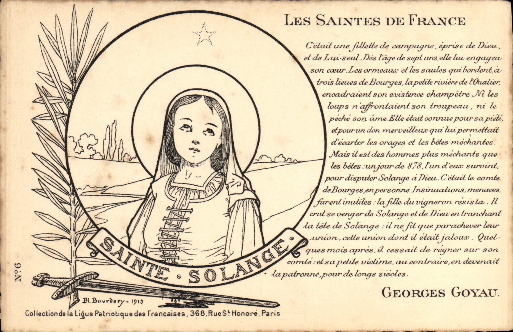 CPA Prenom Les saintes de France Sainte Solange