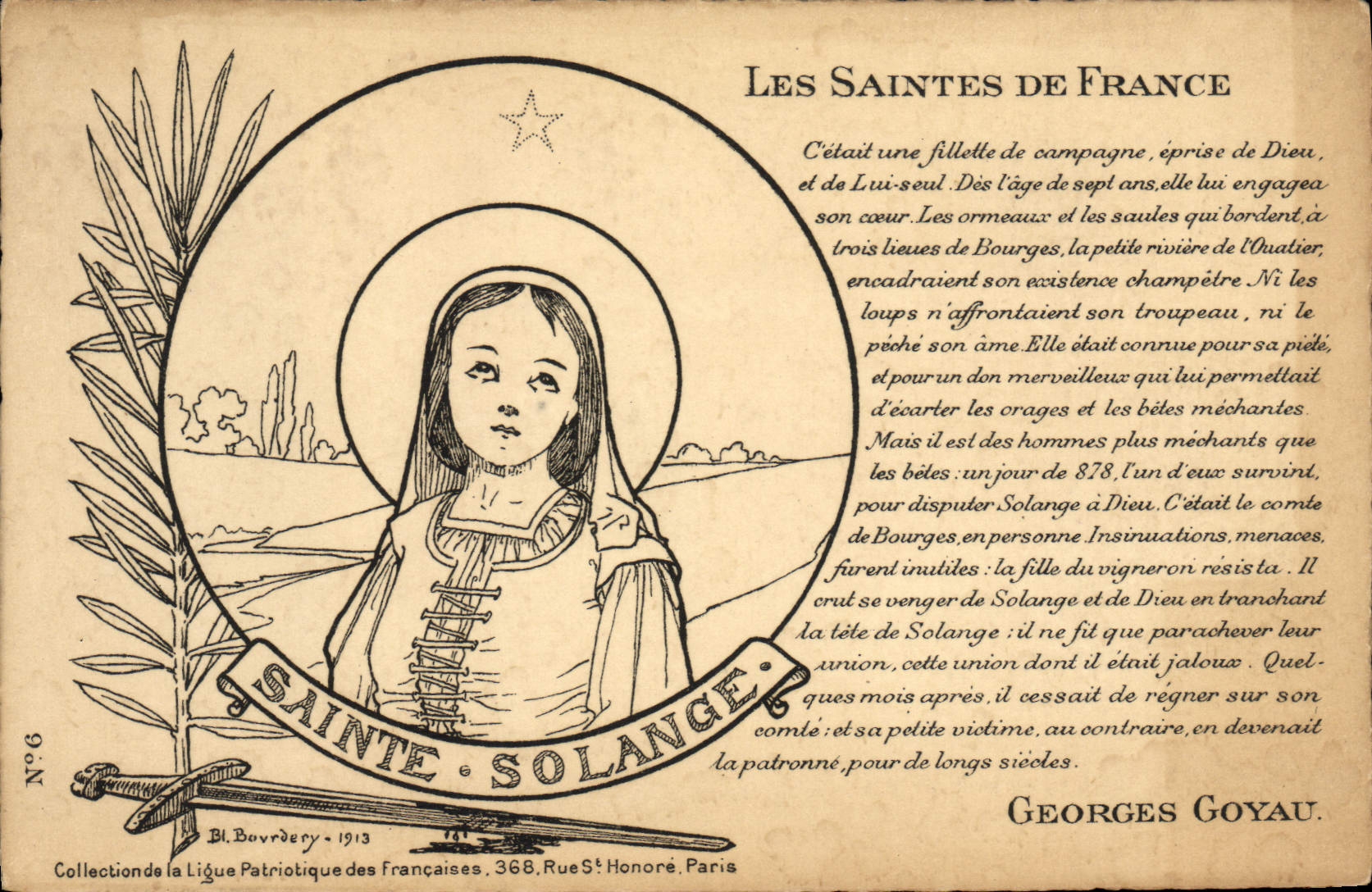 CPA Prenom Les saintes de France Sainte Solange