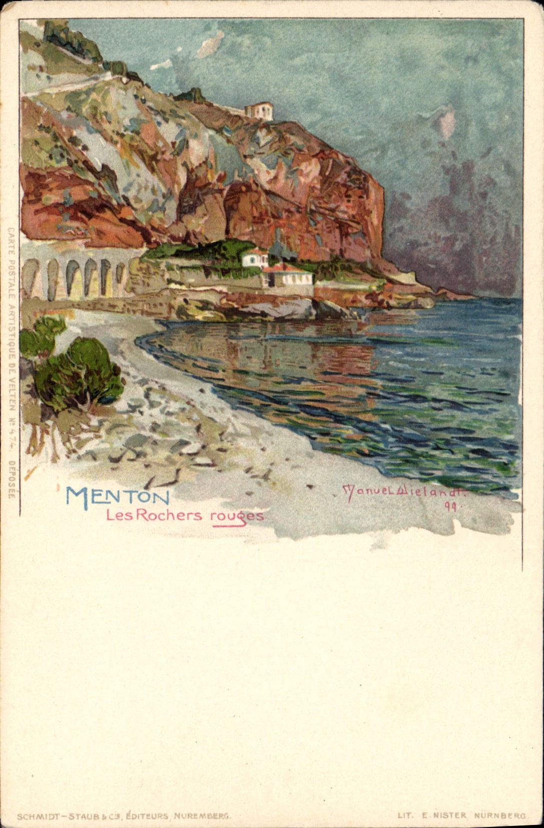 Menton — Les Rochers rouges — Schmidt & Cie, Nuremberg, n° 47
