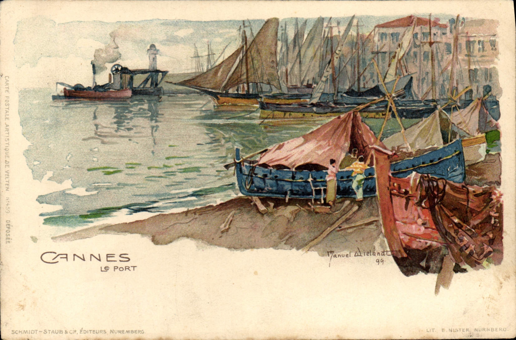 Cannes — Le Port — Schmidt & Cie, Nuremberg, n° 4450
