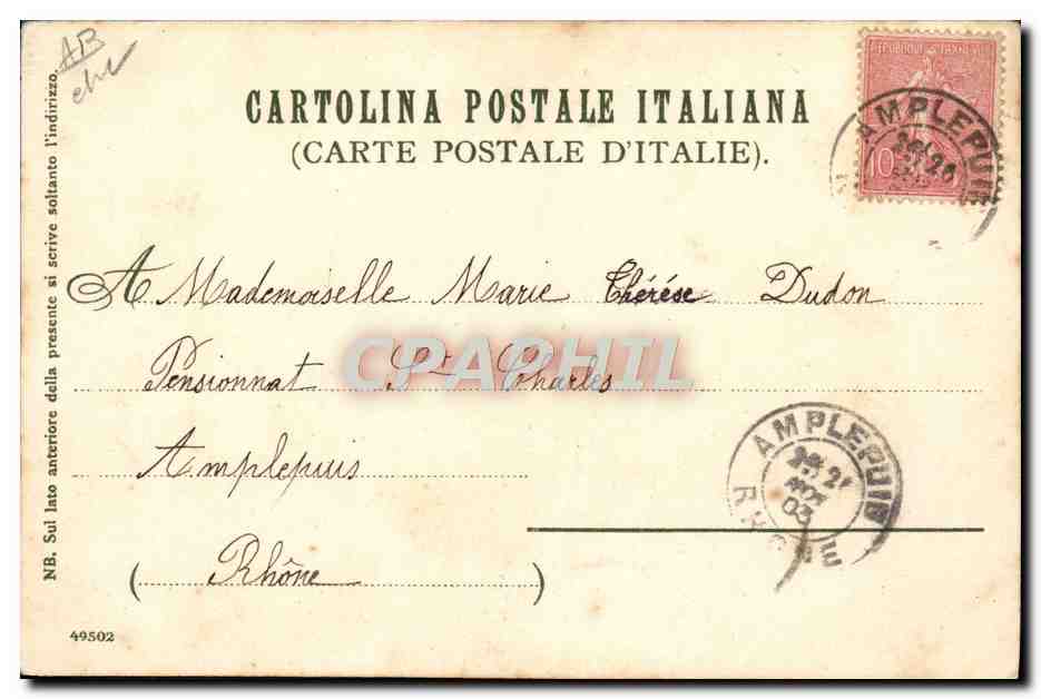 CPA Illustrateur Alassio — Rückseite