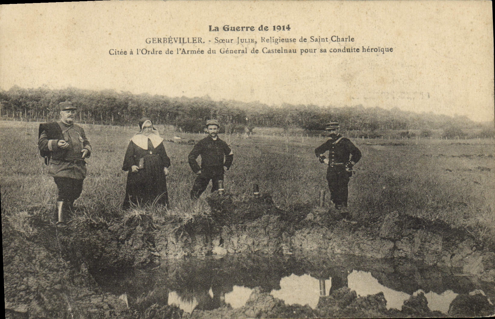 Gerbéviller — Hermana Julia, religiosa de San Carlos citada al Orden de la Armada del General Castelnau por su conducta heroica — Editor: L'Ami du Soldat, n° 34