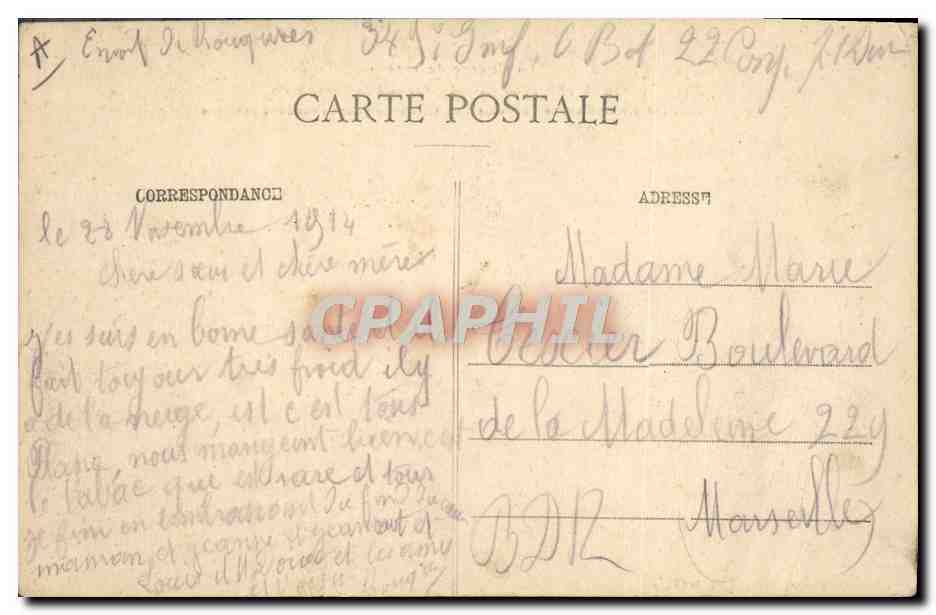 Gerbéviller — Hermana Julia, religiosa de San Carlos citada al Orden de la Armada del General Castelnau por su conducta heroica — Editor: L'Ami du Soldat, n° 34 — Reverso