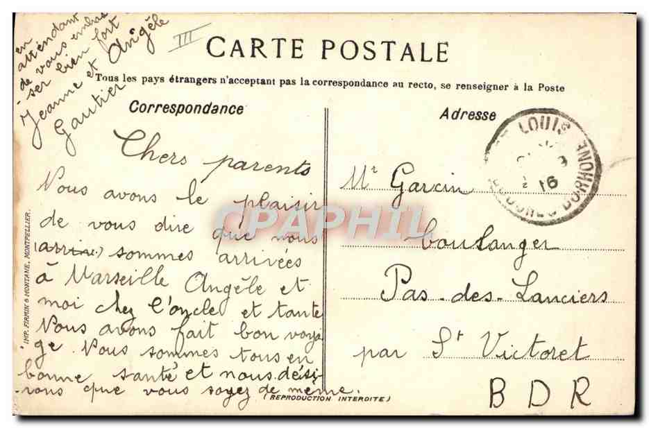 CPA Militaria Fleurs Henry de Casalajor Verdun  — Rückseite