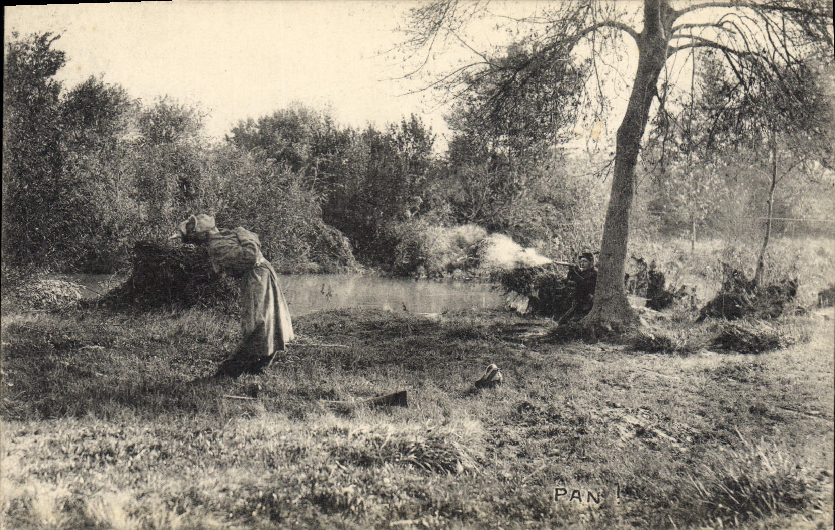 Femmes près d'un étang — Pan 1 — éditeur Pan