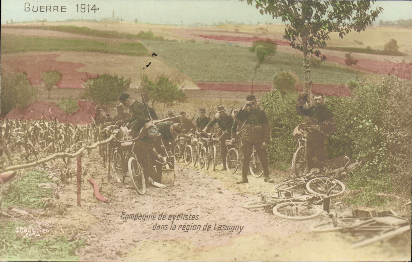 Compagnie de cyclistes — dans la région de Lassigny — J. Courcier, Paris