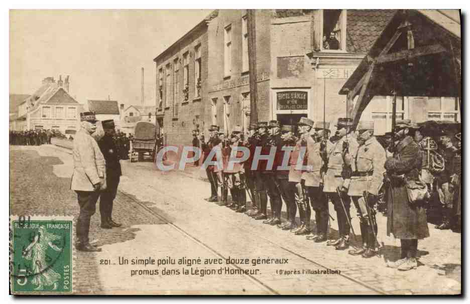 Un simple soldado alineado con doce generales promovidos en la Legión de Honor — Edición Je Jeune
