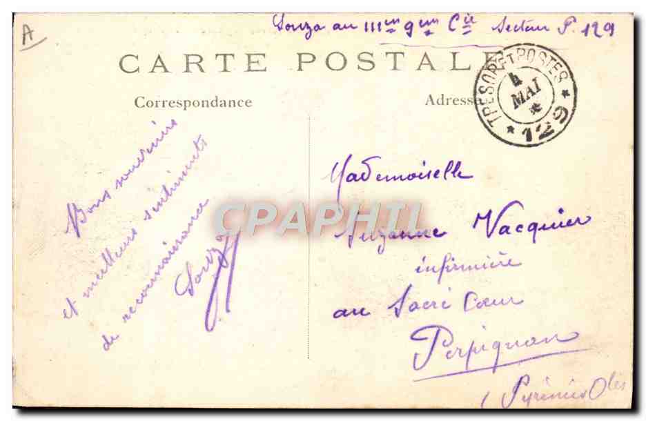 CPA Militaria Artillerie lourde anglaise  — Rückseite