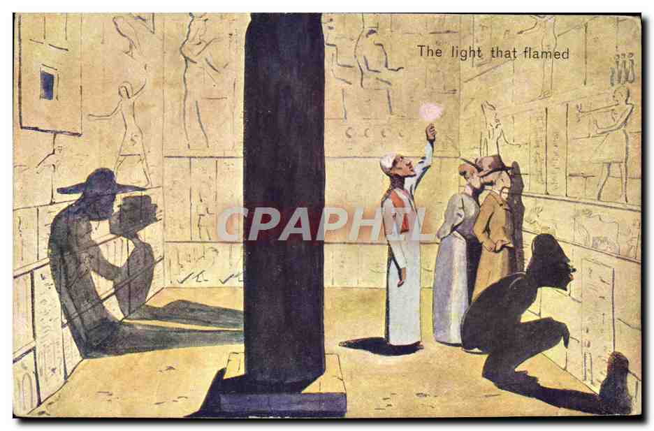 CPA Fantaisie Illustrateur Egypt Egypte the light that flamed
