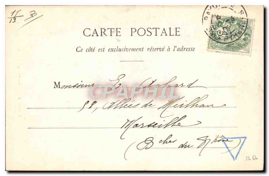 CPA Folklore Biarritz Types Basques Femmes — Verso