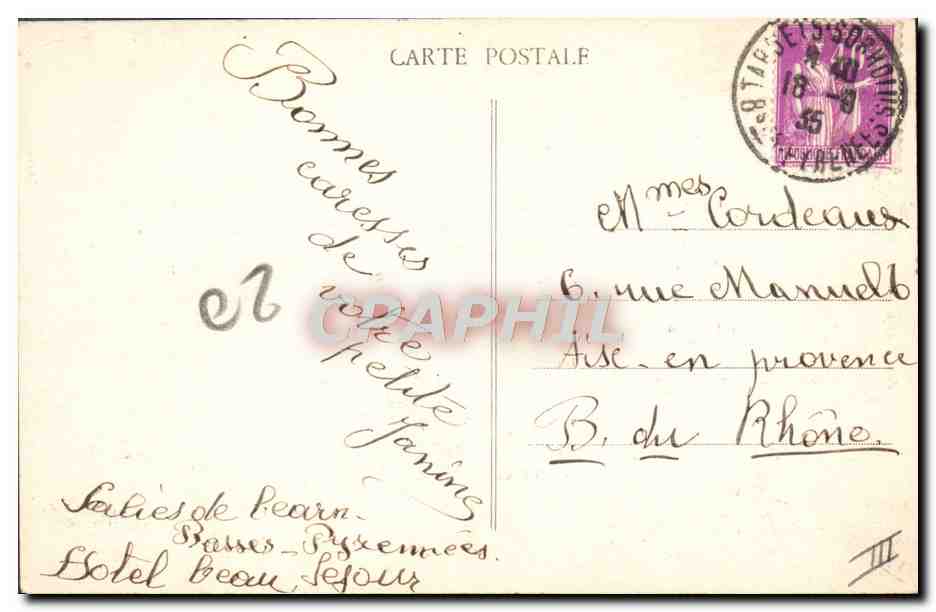 CPA Folklore Au pays basque La vieille histoire Femmes — Verso