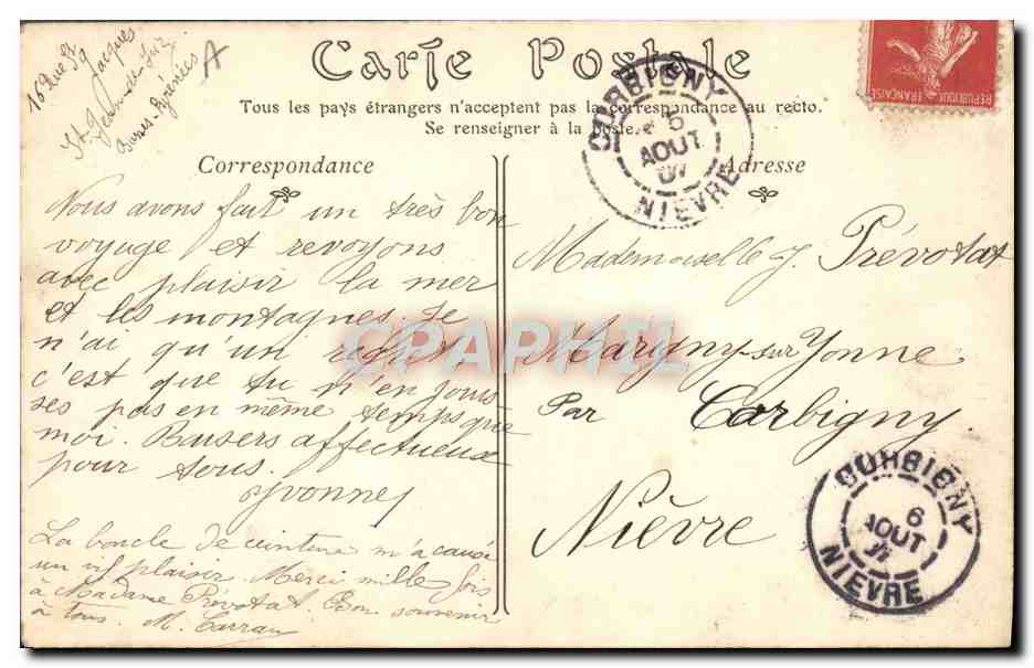 CPA Folklore Jeune femme basquaise  — Verso