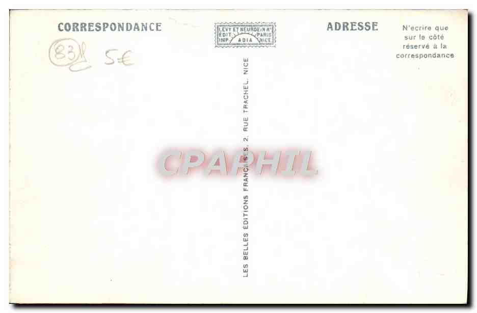 CPA Toulon Place de la Liberte Allee des palmiers — Verso