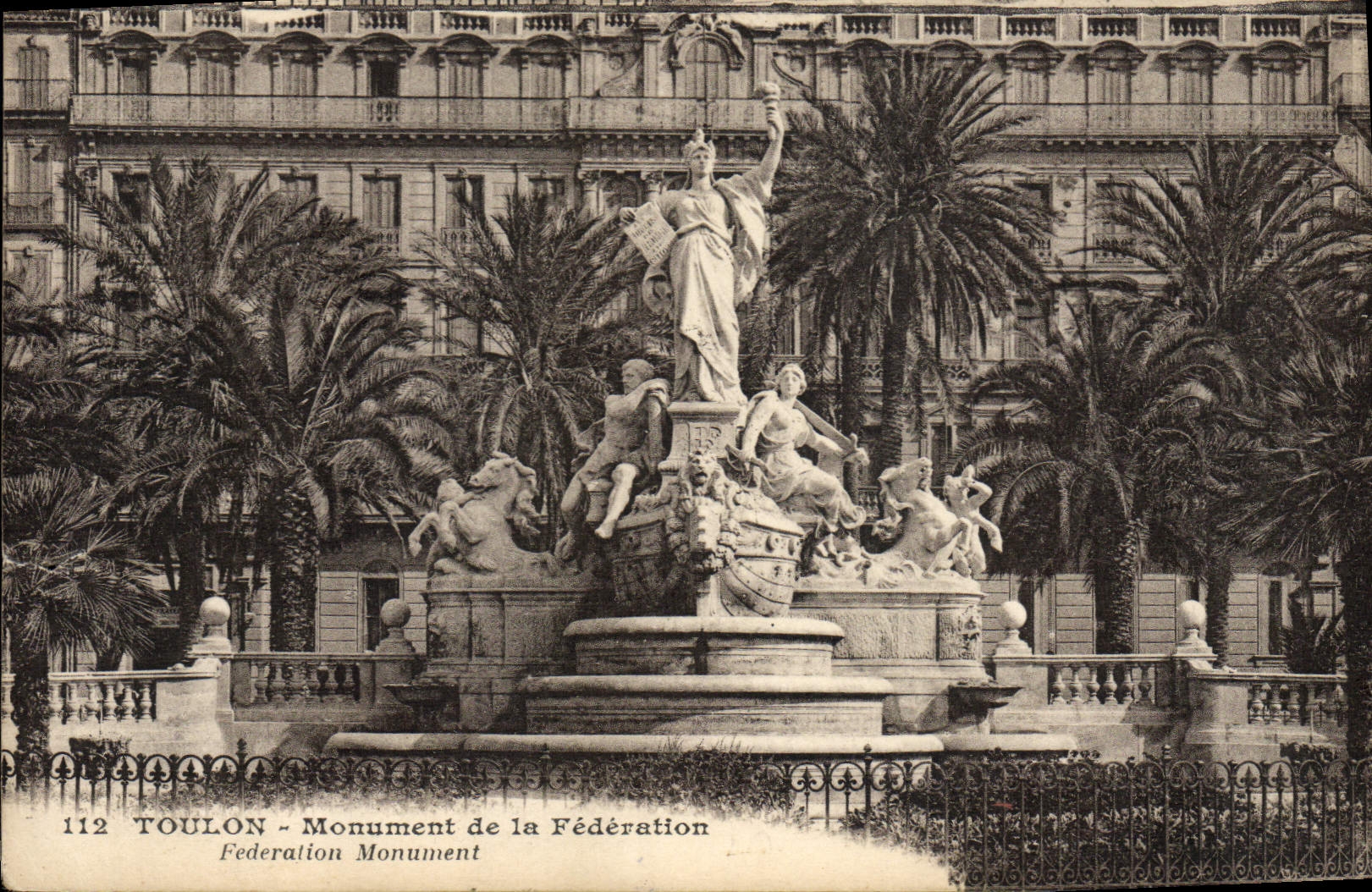 Toulon - Monument de la Fédération — éditeur Ed. P. Braive, n° 112