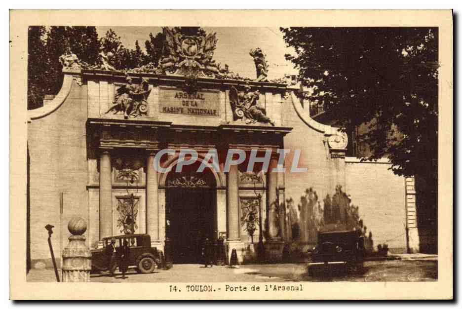 Toulon — Porte de l'Arsenal de la Marine Nationale — Éditeur Coteau, Marseille