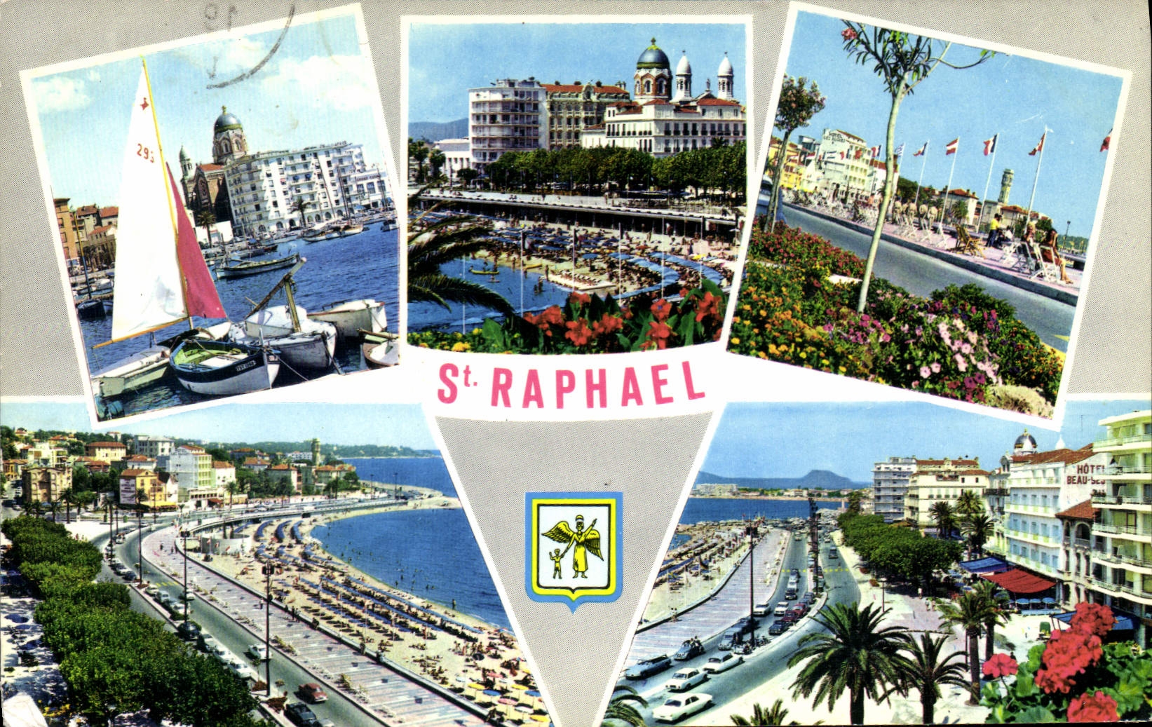 Saint-Raphaël — vue panoramique et port — éditeur inconnu, n° de série 1158