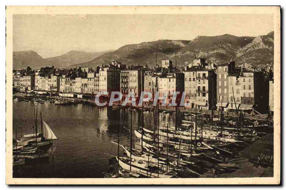 CPA Cote D'Azur Toulon Vue Generale Du Port Bateaux