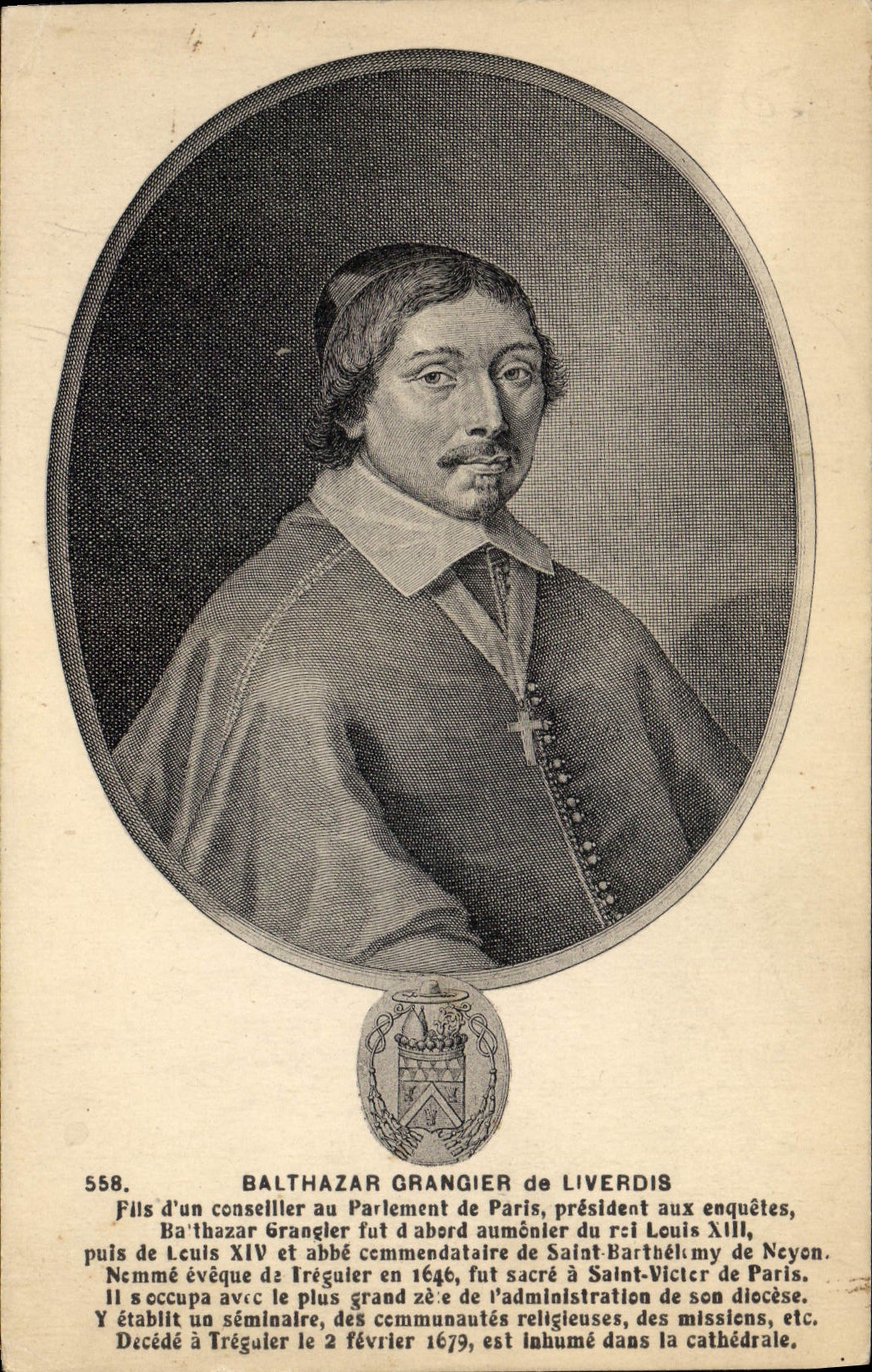 CPA Balthazar Grangier de Liverdis Aumonier du roi Louis XIII